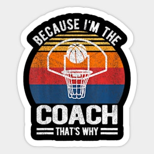 The Coach Basketball Coach Basketball Sticker